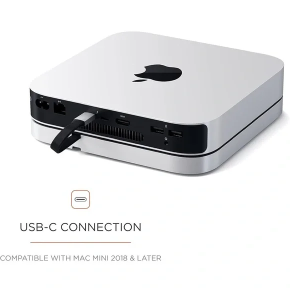 Satechi USB C Hub - Type-C Aluminum Stand & Hub for M1/M2 Apple MacMini - Picture 7 of 9